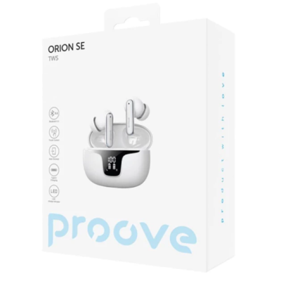 Безпровідні вакуумні навушники Proove Orion SE White, Білі