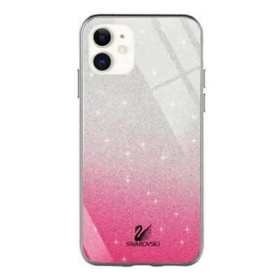 Чехол накладка Swarovski iPhone 11 Малиновая