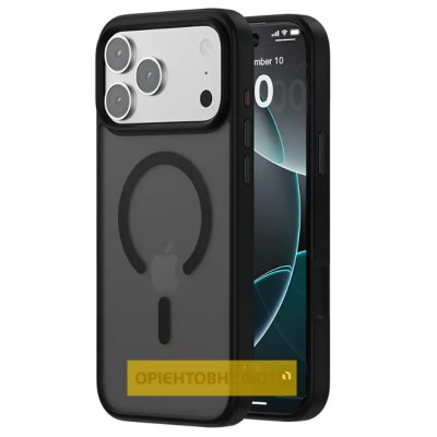 Чехол накладка Metal Buttons with MagSafe Colorful iPhone 17 Черная