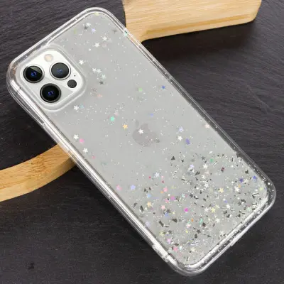 Чехол накладка Star Glitter iPhone 11 Pro Max Прозрачная