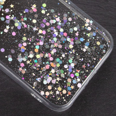 Чехол накладка Star Glitter iPhone XR Прозрачная