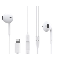 Проводные вакуумные наушники-гарнитура Borofone BM32 Plus Lightning BT 5.0 White, белый Проводные вакуумные наушники-гарнитура Borofone BM32 Plus Lightning BT 5.0 White, белый