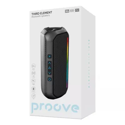 Колонка Bluetooth Proove Third Element 30W Black, Чорний Колонка Bluetooth Proove Third Element 30W Black, Чорний