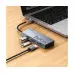 USB хаб Hoco HB50 5 in1 (HDTV+PD+USB 3.0*3) Grey, Серый
