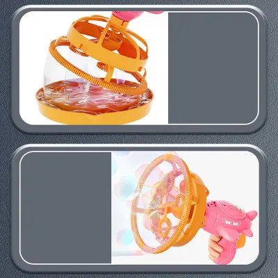 Пістолет з мильними бульбашками Bubble Gun H035 з пропейлером 2 в 1 + 250мл