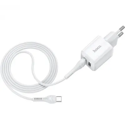 Сетевое зарядное устройство Hoco N8 Briar Type-C White, Белый Сетевое зарядное устройство Hoco N8 Briar Type-C White, Белый