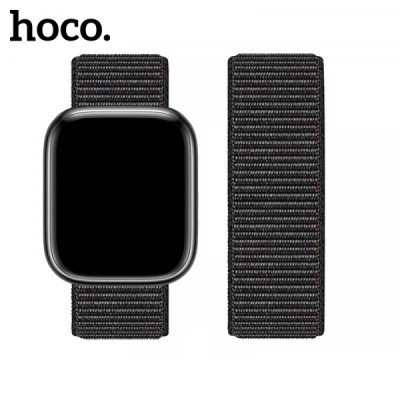 Ремінець Apple Watch 42-49мм Hoco WA02 Nylon Чорний