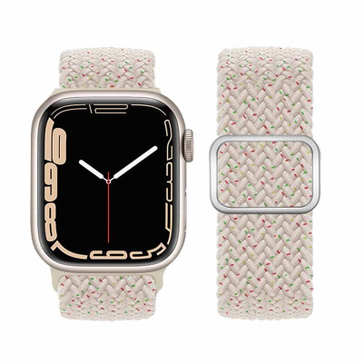 Ремінець Apple Watch 42-49мм Hoco WA05 Ultra-thin Nylon Star Point Білий