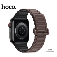 Ремінець Apple Watch 42-49мм Hoco WA06 Magnetic Silicone Коричневий/Чорний Coffee Black Ремінець Apple Watch 42-49мм Hoco WA06 Magnetic Silicone Коричневий/Чорний Coffee Black
