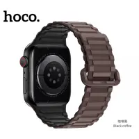 Ремешок Apple Watch 42-49мм Hoco WA06 Magnetic Silicone Коричневый/Черный Coffee Black
