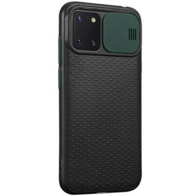 Накладка Camshield Samsung N770 (Note 10 Lite) Чорна/Темно-зелена