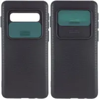 Чехол накладка Camshield Samsung G973 (S10) Черная/Темно-зеленая