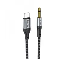 Кабель AUX Hoco UPA26 1м Чорний (3.5 male to Type-C)