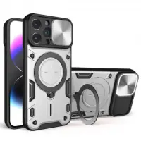 Чехол накладка Protective Stand iPhone 12 Pro Max Серебряная