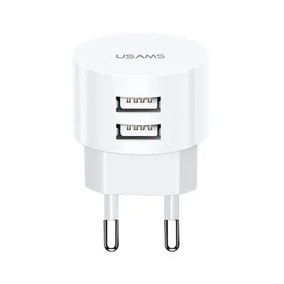 Сетевое зарядное устройство Usams T20 2USB 2.1A Белый