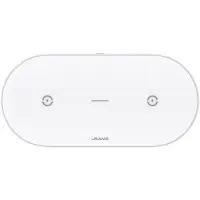 Бездротовий зарядний пристрій Usams CD120 Dual Coil Белый