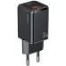 Мережевий зарядний пристрій T43 1USB+1USB-C 33W Black, Чорний