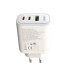 Мережевий зарядний пристрій XO CE04 1USB(45W) + 2USB-С (65W) +Type-C to Type-C White, Білий