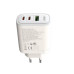 Мережевий зарядний пристрій XO CE04 1USB(45W) + 2USB-С (65W) + Кабель Type-C to Type-C White, Білий