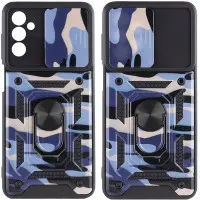 Чехол накладка Serge Ring Camshield Camo Samsung A047 (A04s) Фиолетовая
