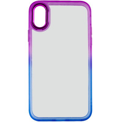 Накладка Fresh sip iPhone XS Max Синій/ Фіолетовий