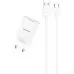 Сетевое зарядное устройство Usams T21 Type-C 2.1A White, Белый