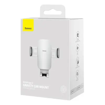 Автодержатель Baseus Metal Age 2 Silver, Серебряый