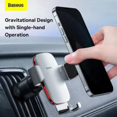 Автодержатель Baseus Metal Age 2 Silver, Серебряый
