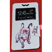 Чохол-книжка Універсальна 5.0" Slider Мопс в окулярах