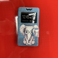 Чохол-книжка Універсальна 5.0" Slider Слон в окулярах