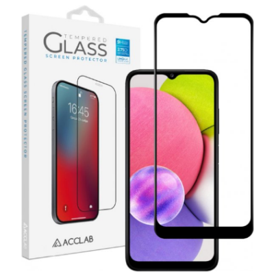 Защитное стекло Acclab 3D  Samsung A035 (A03) Чёрное