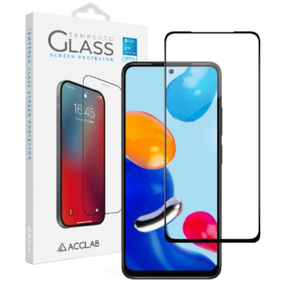 Защитное стекло Acclab 3D Xiaomi Redmi Note 11 Pro Чёрное