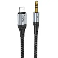 Кабель AUX Hoco UPA26 1м Черный (3.5 male to Lightning)
