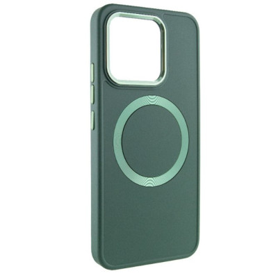 Чехол накладка Bonbon Metal Xiaomi Redmi Note 13 Pro 4G Зеленая/ Pine Green