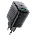 Сетевое зарядное устройство Aсefast A106 Gan PD 45W USB-C+USB-ABlack, Чёрный