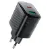 Мережевий зарядний пристрій Aсefast A106 Gan PD 45W USB-C+USB-A Black, Чорний