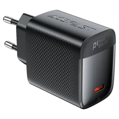 Мережевий зарядний пристрій Aсefast A112 Gan PD 45W USB-C Black, Чорний