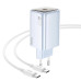Сетевое зарядное устройство Hoco N48 65W 1USB+Type-C to Type-C Голубой
