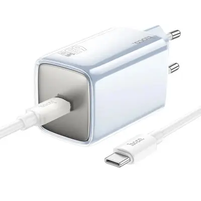 Сетевое зарядное устройство Hoco N48 65W 1USB+Type-C to Type-C Голубой Сетевое зарядное устройство Hoco N48 65W 1USB+Type-C to Type-C Голубой