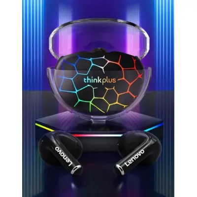 Беспроводные наушники Lenovo LP80 Pro RGB Black, черные Беспроводные наушники Lenovo LP80 Pro RGB Black, черные