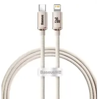 Кабель дата Baseus Crystal Shine Type-C to Lightning 1.2м Розовий