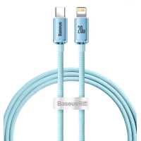 Кабель дата Baseus Crystal Shine Type-C to Lightning 1.2м Блакитний Кабель дата Baseus Crystal Shine Type-C to Lightning 1.2м Блакитний