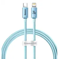 Кабель дата Baseus Crystal Shine Type-C to Lightning 1.2м Голубой