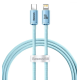 Кабель дата Baseus Crystal Shine Type-C to Lightning 1.2м Блакитний