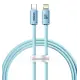 Кабель дата Baseus Crystal Shine Type-C to Lightning 1.2м Голубой Кабель дата Baseus Crystal Shine Type-C to Lightning 1.2м Голубой