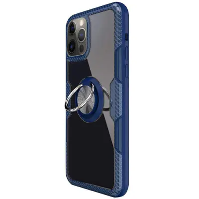 Чехол накладка Deen CrystalRing iPhone 12/12 Pro Темно-синяя