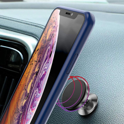 Чехол накладка Deen CrystalRing iPhone 12/12 Pro Темно-синяя