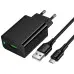 Сетевое зарядное устройство Hoco CS92A 1USB/18W + Micro USB Чёрный