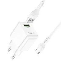 Сетевое зарядное устройство Hoco C98A 1USB 18W/QC3/0 + Type-C Белый Сетевое зарядное устройство Hoco C98A 1USB 18W/QC3/0 + Type-C Белый