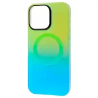 Чехол накладка WAVE Colors MagSafe iPhone 15 Зелено-синяя